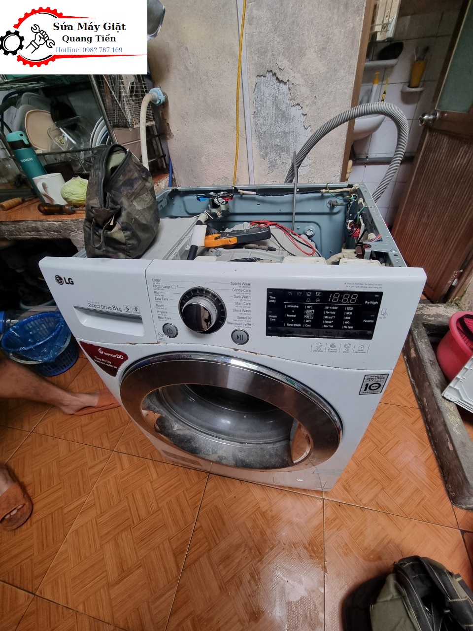 sửa máy giặt ở nhà khách