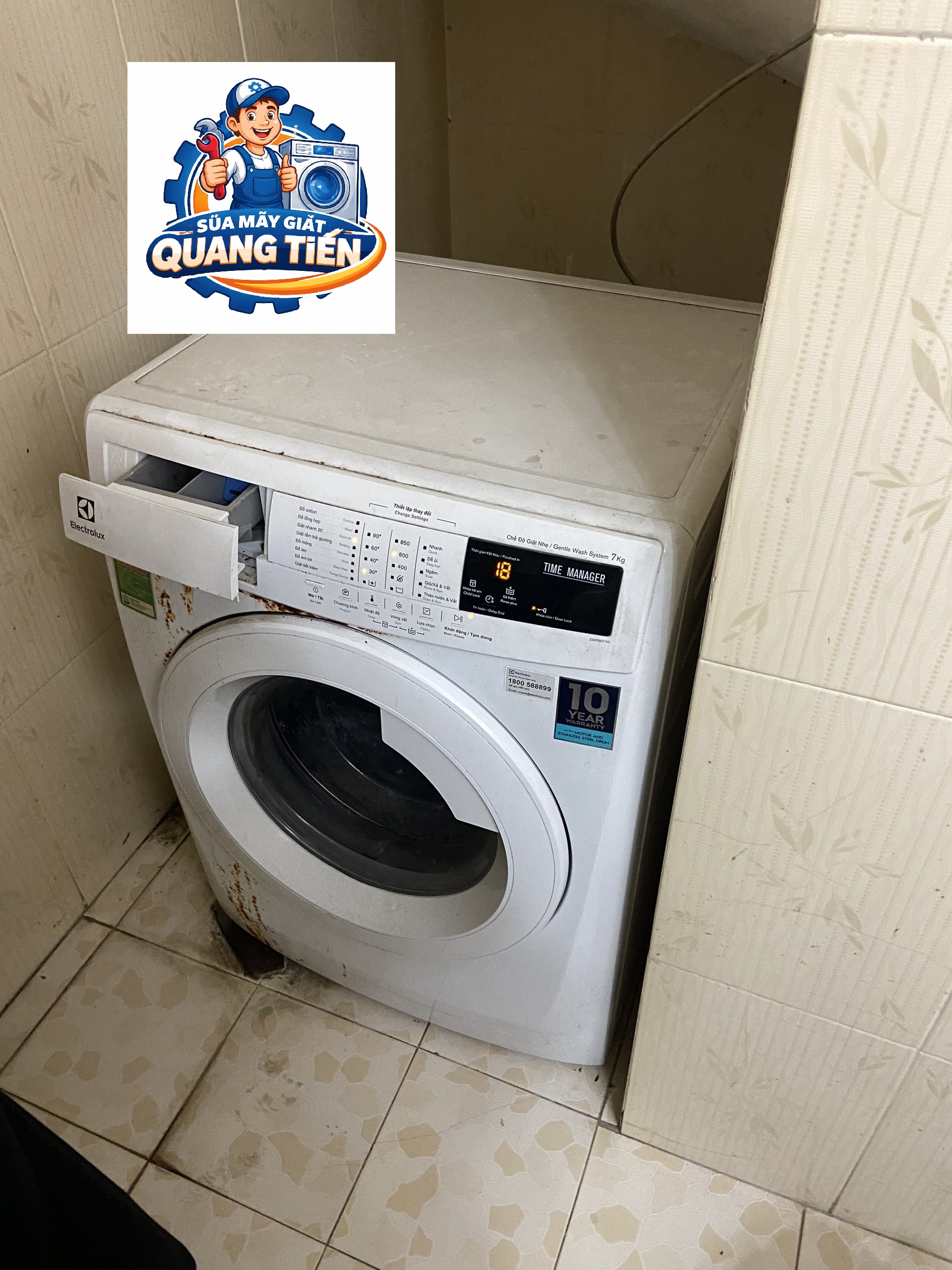 Sửa máy giặt tại nhà Phú Diễn